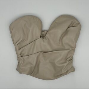 House of CB Tan Strapless Top